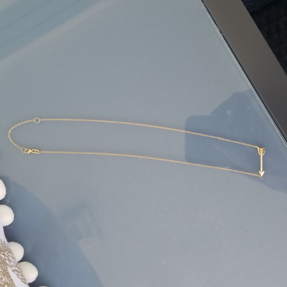 Sparkling 14kt & Diamond necklace - Picture 4 of 10